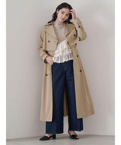 LAGUNAMOON（ラグナムーン）の「ワイドフレアデニムパンツ（デニムパンツ・レディース・インディゴブルー/ライトブルー・MEDIUM/SMALL）」の5枚目の写真