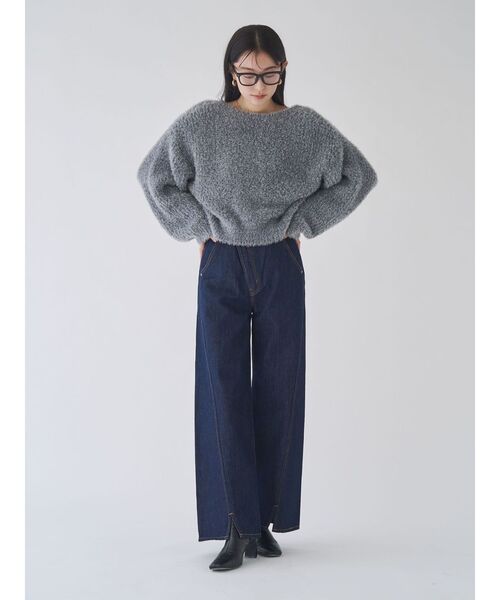 LAGUNAMOON（ラグナムーン）の「ワイドフレアデニムパンツ（デニムパンツ・レディース・インディゴブルー/ライトブルー・MEDIUM/SMALL）」の7枚目の写真