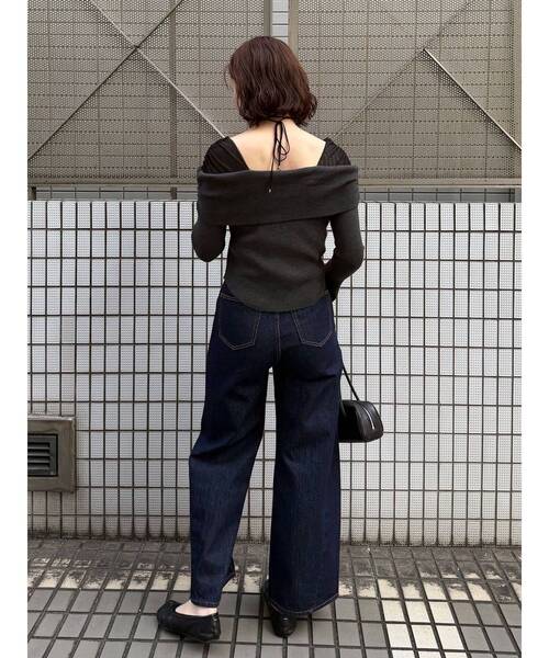 LAGUNAMOON（ラグナムーン）の「ワイドフレアデニムパンツ（デニムパンツ・レディース・インディゴブルー/ライトブルー・MEDIUM/SMALL）」の17枚目の写真