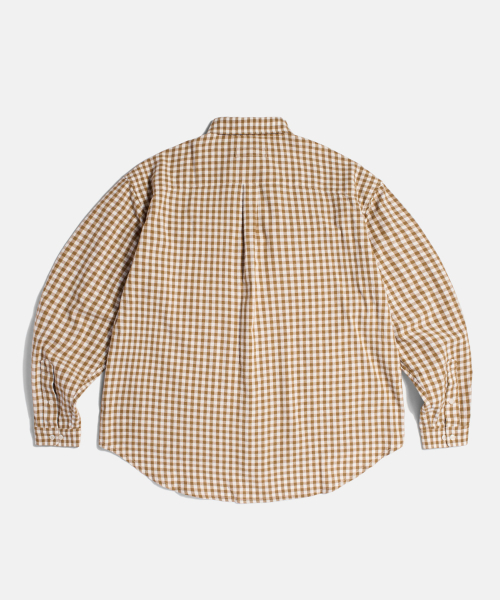 ESPIONAGE（エスピオナジ）の「Double Pocket Gingham Shirt Soft Brown（シャツ/ブラウス・レディース・その他・MEDIUM/LARGE/X-LARGE）」の2枚目の写真