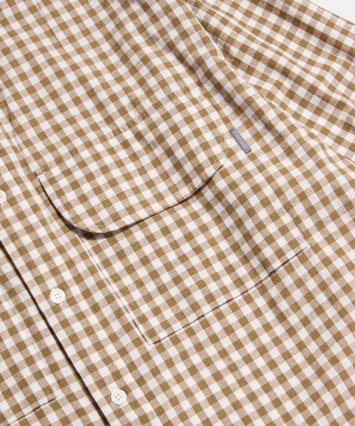 ESPIONAGE（エスピオナジ）の「Double Pocket Gingham Shirt Soft Brown（シャツ/ブラウス・レディース・その他・MEDIUM/LARGE/X-LARGE）」の5枚目の写真