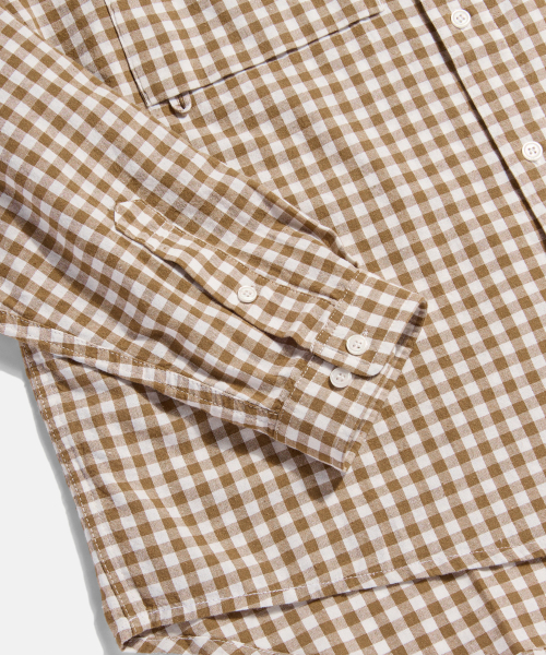 ESPIONAGE（エスピオナジ）の「Double Pocket Gingham Shirt Soft Brown（シャツ/ブラウス・レディース・その他・MEDIUM/LARGE/X-LARGE）」の8枚目の写真