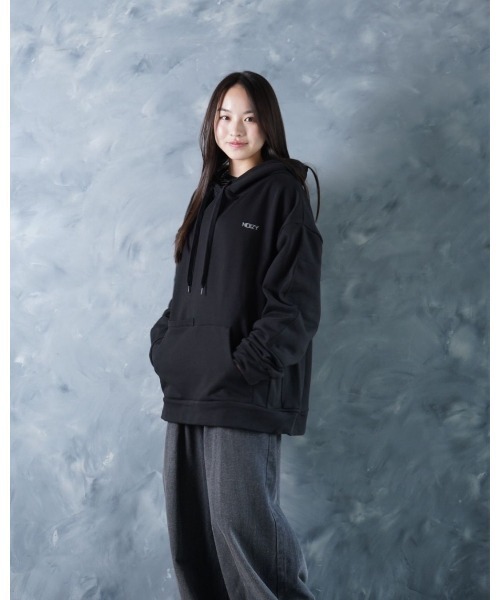 NOIZY（ノイジー）の「Threads Utility Hoodie / ワンポイント 刺繍 プルオーバー スウェットパーカー フーディー（パーカー・メンズ・グレー/Black・MEDIUM/LARGE）」の6枚目の写真