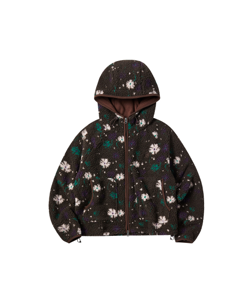 COMONINOZ（コモニノズ）の「W PATTERN FLEECE JACKET [DEEP BROWN]（その他アウター・レディース・ダークブラウン・FREE）」の2枚目の写真
