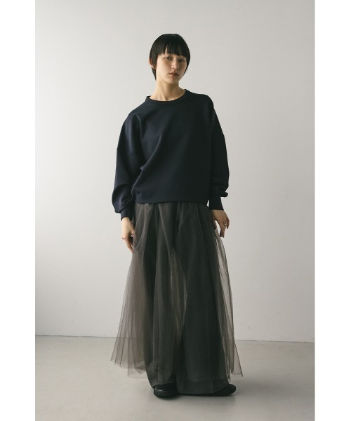 STYLEMIXER（スタイルミキサー）の「バックオープンカットトップ（スウェット・レディース・ホワイト/ピンク/ネイビー・FREE）」の9枚目の写真