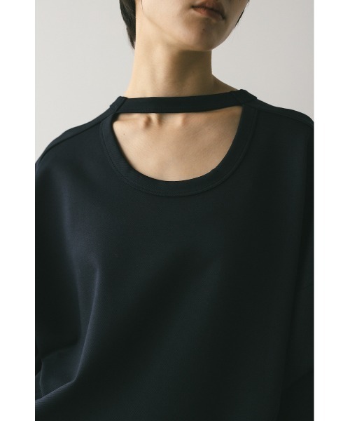 STYLEMIXER（スタイルミキサー）の「バックオープンカットトップ（スウェット・レディース・ホワイト/ピンク/ネイビー・FREE）」の14枚目の写真