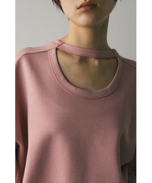 STYLEMIXER（スタイルミキサー）の「バックオープンカットトップ（スウェット・レディース・ホワイト/ピンク/ネイビー・FREE）」の20枚目の写真