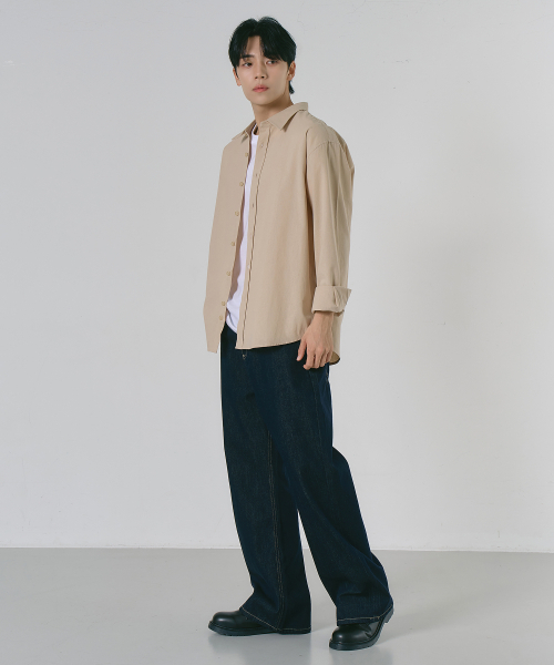 LXT（エルエックスティー）の「サマーコットンリネンセミオーバーシャツ[ベージュ]（シャツ/ブラウス・レディース・その他・MEDIUM/LARGE/X-LARGE/XX-LARGE）」の2枚目の写真