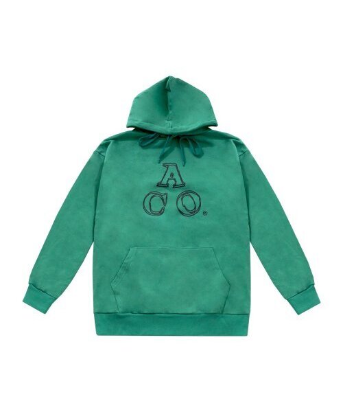 APOSTROPHE COMMA(アポストロフィコンマ)の「ACOロゴフードパーカー(グリーン/ブラック)(パーカー・レディース・グリーン・LARGE/MEDIUM)」の2枚目の写真