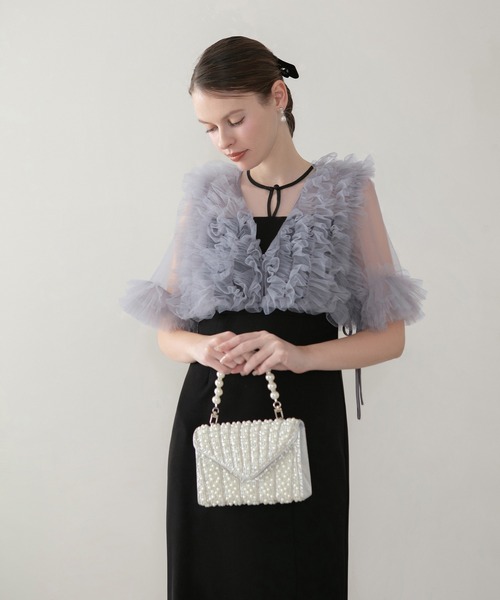 Leja（レジャ）の「【LEJA】チュールフリルビスチェIラインワンピース