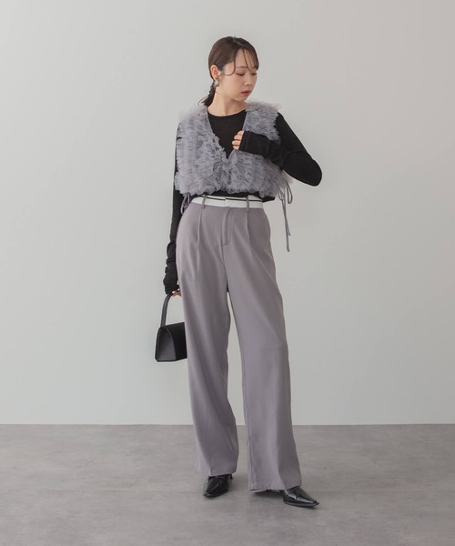 セール】【LEJA】チュールフリルビスチェIラインワンピースドレス2点