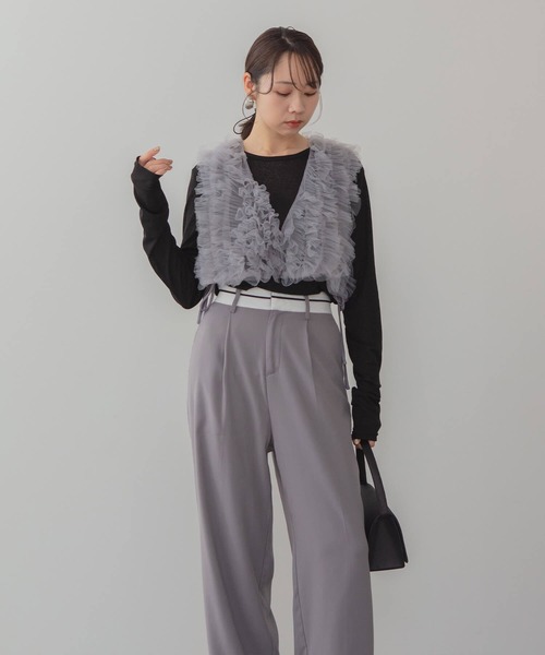 Leja(レジャ)の「【LEJA】チュールフリルビスチェIラインワンピースドレス2点セット 美脚効果結婚式 パーティードレス 成人式 二次会 同窓会 お呼ばれ オケージョン 20代 30代(ドレス・レディース・グレー/ブラック・SMALL/MEDIUM)」の18枚目の写真