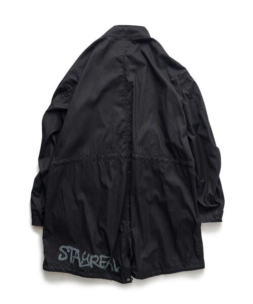 NineMicrophones(ナインマイクロフォンズ)の「LINED MODS PARKA(モッズコート・メンズ・ブラック/オリーブ・LARGE)」の3枚目の写真