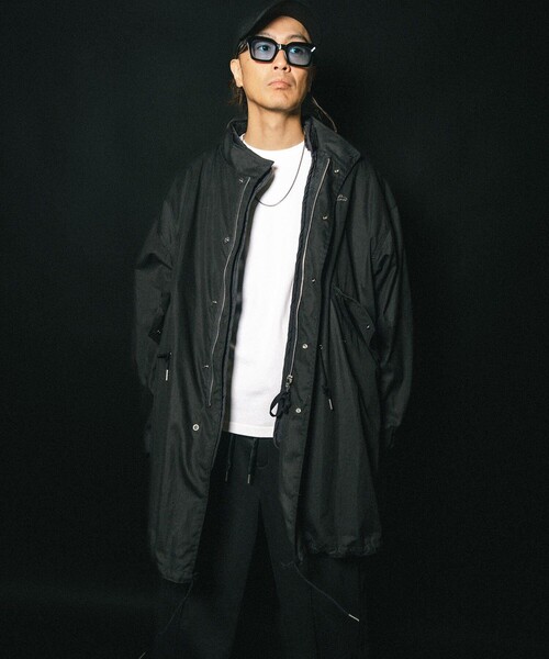 NineMicrophones(ナインマイクロフォンズ)の「LINED MODS PARKA(モッズコート・メンズ・ブラック/オリーブ・LARGE)」の10枚目の写真