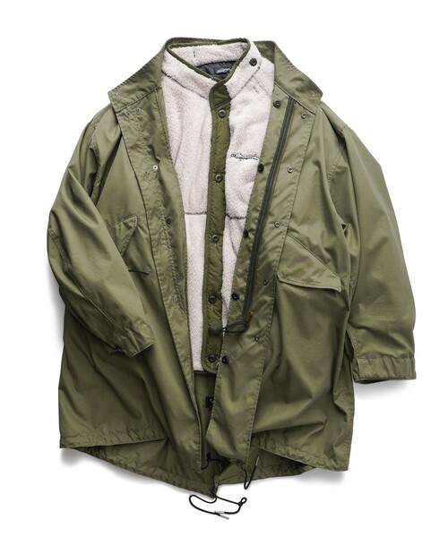 NineMicrophones(ナインマイクロフォンズ)の「LINED MODS PARKA(モッズコート・メンズ・ブラック/オリーブ・LARGE)」の17枚目の写真