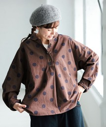 soulberry | 大人にも馴染むドットの、まるい襟のプルオーバー(シャツ/ブラウス)