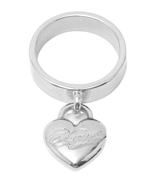X-girl（エックスガール）の「HEART PADLOCK RING（リング・レディース・シルバー・ONE SIZE）」の2枚目の写真