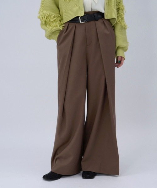 HARE(ハレ)の「フェイクレザーキリカエデザインタックパンツ(HARE)(その他パンツ・レディース・ブラック/ブラウン・FREE)」の8枚目の写真