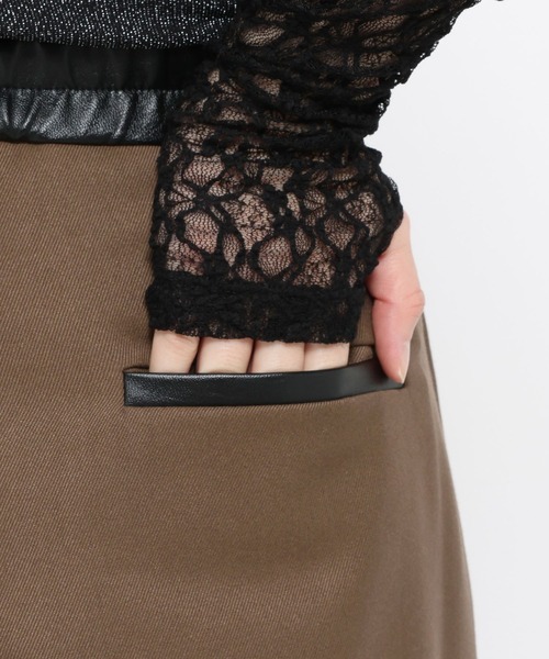 HARE(ハレ)の「フェイクレザーキリカエデザインタックパンツ(HARE)(その他パンツ・レディース・ブラック/ブラウン・FREE)」の18枚目の写真