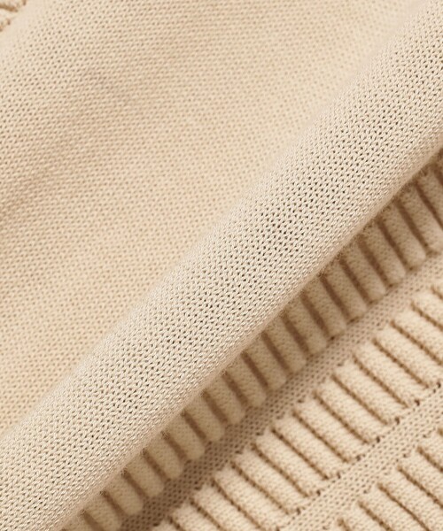 BEAMS PLUS（ビームスプラス）の「Knit Polo Raised Pattern Jacquard Line（ポロシャツ・メンズ・ブラック/ベージュ/ロイヤルブルー・SMALL/MEDIUM/X-LARGE/LARGE）」の18枚目の写真