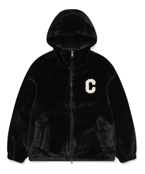 COVERNAT(カバーナット)の「Cロゴミンカーボアフードパーカージャケットブラック(その他アウター・レディース・その他・LARGE/MEDIUM/SMALL/X-LARGE)」の1枚目の写真