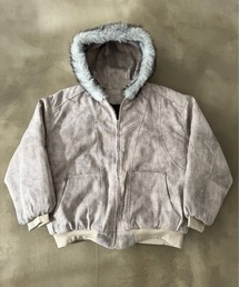 BLANK HOTEL | Faux Fur Hooded Short Jacket   /   ファーフーディーショートブルゾン(ブルゾン)