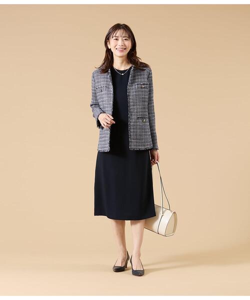 NEWYORKER(ニューヨーカー)の「サテン&ラッセルレース コンビワンピース(ワンピース・レディース・ブラック/ネイビー・9号/11号)」の14枚目の写真