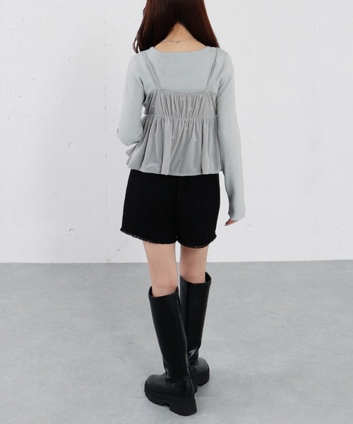 archives（アルシーヴ）の「花柄刺繍ベロアビスチェ×リブニットプルオーバーＳＥＴ（ニット/セーター・レディース・グレー/アイボリー/ブラック/ブラウン・MEDIUM）」の16枚目の写真