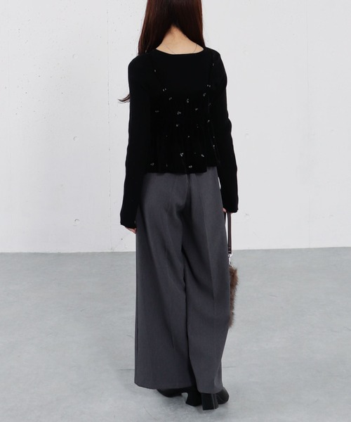 archives（アルシーヴ）の「花柄刺繍ベロアビスチェ×リブニットプルオーバーＳＥＴ（ニット/セーター・レディース・グレー/アイボリー/ブラック/ブラウン・MEDIUM）」の22枚目の写真