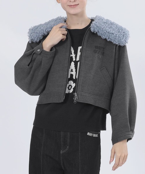 MARY QUANT（マリークワント）の「襟ファークロップド ブルゾン