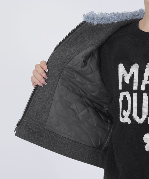 MARY QUANT（マリークワント）の「襟ファークロップド ブルゾン 