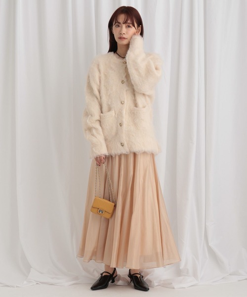 mysty woman（ミスティウーマン）の「フレアーシアースカート 640641（スカート・レディース・ライトグリーン/ブラック/ライトベージュ・FREE）」の13枚目の写真