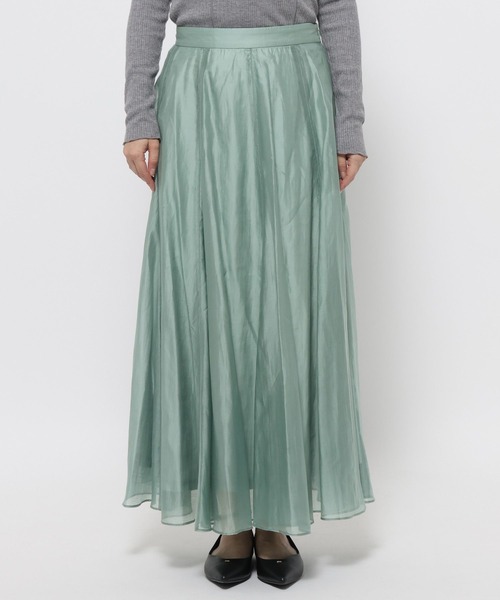 mysty woman（ミスティウーマン）の「フレアーシアースカート 640641（スカート・レディース・ライトグリーン/ブラック/ライトベージュ・FREE）」の17枚目の写真