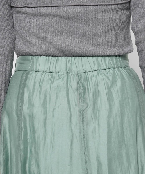 mysty woman（ミスティウーマン）の「フレアーシアースカート 640641（スカート・レディース・ライトグリーン/ブラック/ライトベージュ・FREE）」の11枚目の写真