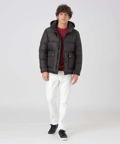 BLACK LABEL CRESTBRIDGE（ブラックレーベル・クレストブリッジ）の「クレストブリッジチェックコンビショートダウン（ダウンジャケット/コート・メンズ・ブラック/ネイビー/オフホワイト・XL/M/L）」の14枚目の写真