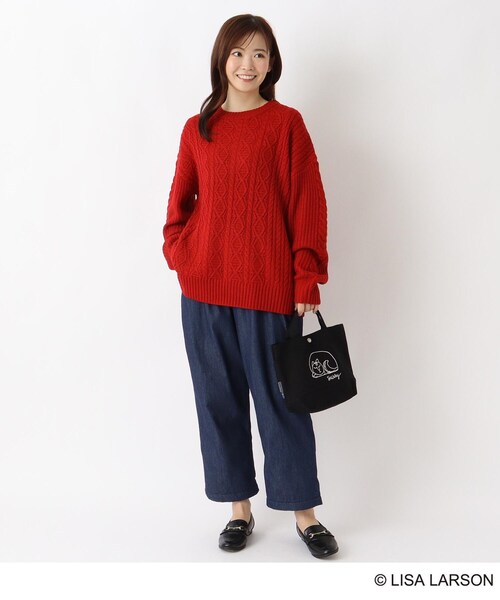 one'sterrace(ワンズテラス)の「LISA LARSON リサ・ラーソン キャンバスミニトート(トートバッグ・レディース・グレー系4/ブラック系8/ブルー系その他7・99)」の17枚目の写真