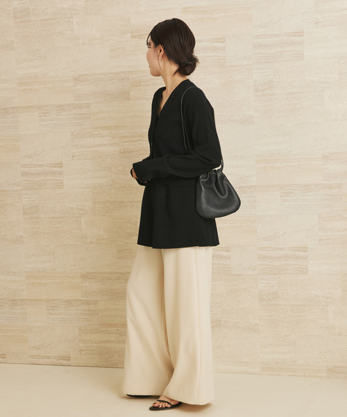 plage（プラージュ）の「Minimal Knit カーディガン（カーディガン/ボレロ・レディース・ブラック/キャメル・FREE）」の6枚目の写真