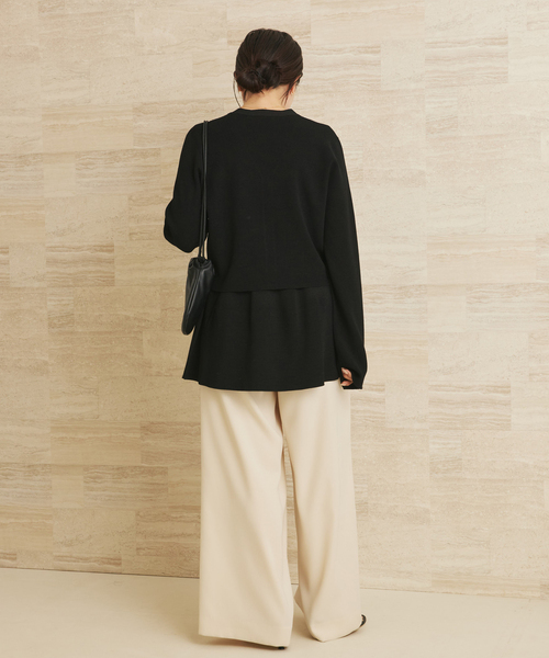 plage（プラージュ）の「Minimal Knit カーディガン（カーディガン/ボレロ・レディース・ブラック/キャメル・FREE）」の7枚目の写真