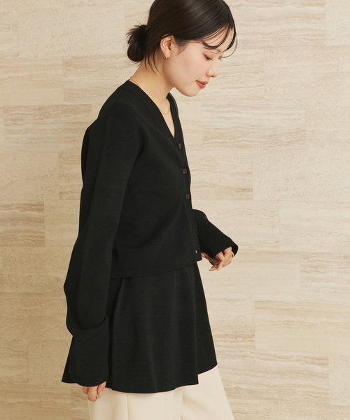 plage（プラージュ）の「Minimal Knit カーディガン（カーディガン/ボレロ・レディース・ブラック/キャメル・FREE）」の10枚目の写真