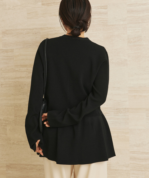 plage（プラージュ）の「Minimal Knit カーディガン（カーディガン/ボレロ・レディース・ブラック/キャメル・FREE）」の11枚目の写真