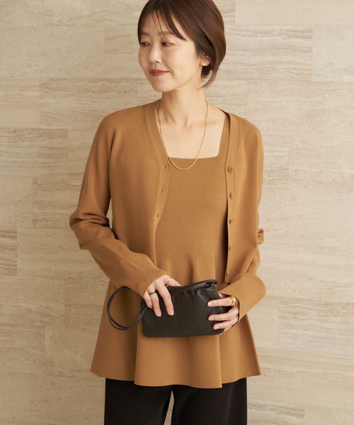 plage（プラージュ）の「Minimal Knit カーディガン（カーディガン/ボレロ・レディース・ブラック/キャメル・FREE）」の15枚目の写真
