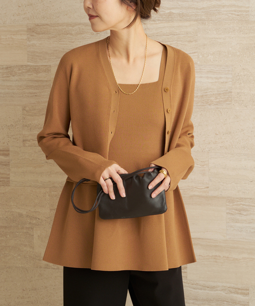 plage（プラージュ）の「Minimal Knit カーディガン（カーディガン/ボレロ・レディース・ブラック/キャメル・FREE）」の16枚目の写真