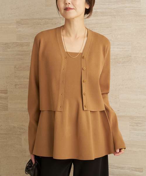 plage（プラージュ）の「Minimal Knit カーディガン（カーディガン/ボレロ・レディース・ブラック/キャメル・FREE）」の17枚目の写真