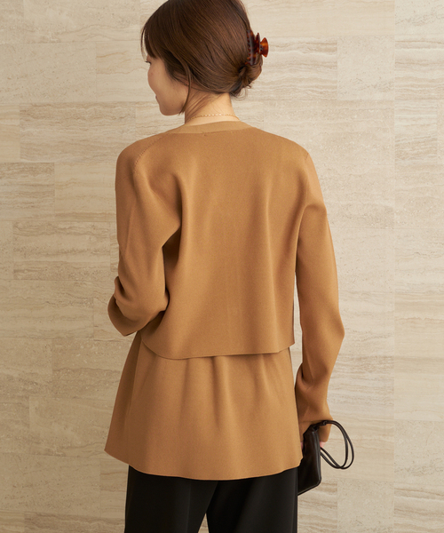 plage（プラージュ）の「Minimal Knit カーディガン（カーディガン/ボレロ・レディース・ブラック/キャメル・FREE）」の19枚目の写真