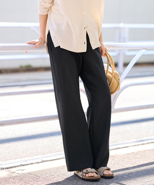 FRAMeWORK（フレームワーク）の「ドビーオックスストレートパンツ（スラックス・レディース・ブラック・36/38/40）」の5枚目の写真