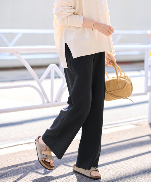 FRAMeWORK（フレームワーク）の「ドビーオックスストレートパンツ（スラックス・レディース・ブラック・36/38/40）」の7枚目の写真