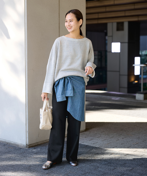 FRAMeWORK（フレームワーク）の「ドビーオックスストレートパンツ（スラックス・レディース・ブラック・36/38/40）」の9枚目の写真