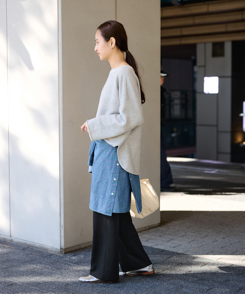 FRAMeWORK（フレームワーク）の「ドビーオックスストレートパンツ（スラックス・レディース・ブラック・36/38/40）」の10枚目の写真