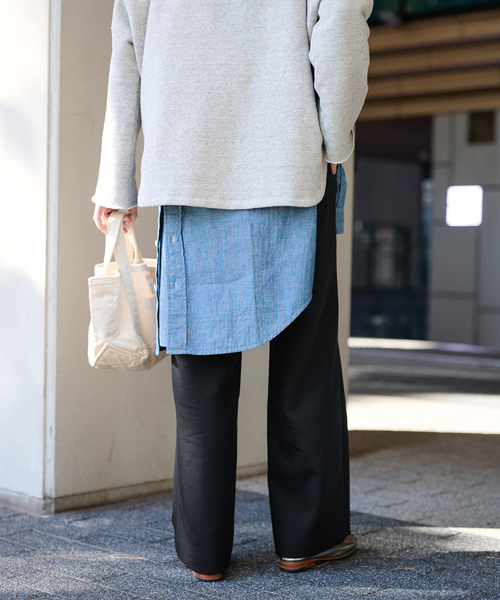 FRAMeWORK（フレームワーク）の「ドビーオックスストレートパンツ（スラックス・レディース・ブラック・36/38/40）」の16枚目の写真