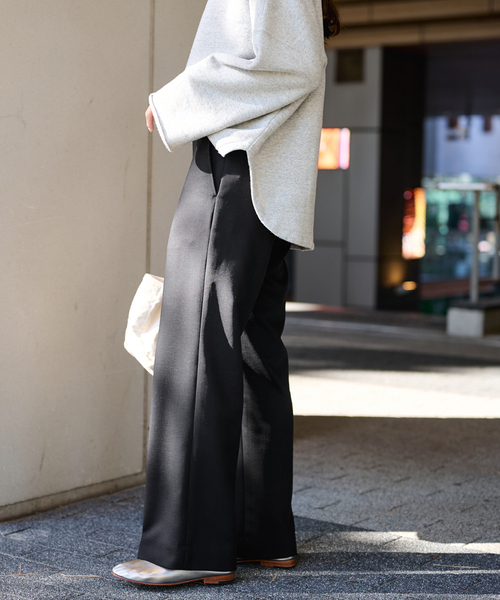 FRAMeWORK（フレームワーク）の「ドビーオックスストレートパンツ（スラックス・レディース・ブラック・36/38/40）」の18枚目の写真